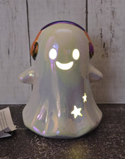 2026 Target Bullseye Light Up Ceramic Ghost w/Headphones Halloween Figurine NEW