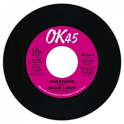 MAJOR LANCE Investigate / It's The Beat - New Northern Soul 45 (Outta Sight) 60s