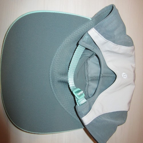 Lululemon Fast Free Running Workout Casual Teal Green Gray Adjustable Hat Unisex - Picture 8 of 8