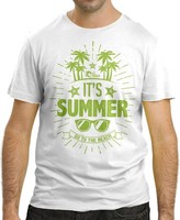 Cressi Herren It's Summer T-Shirt Kurzarmshirt Sommershirt, Weiß, M