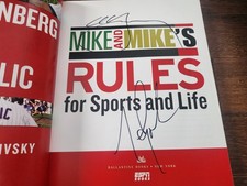 Mike Greenberg & Mike Golic SIGNED Mike and Mike's Rules for Sports and Life COA