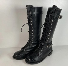 Vintage Harley Davidson Tall Lace Up Boots USA Made Men s 8 Women s 9