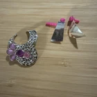 Jewel Secrets Barbie Doll Silver Necklace And Replacement Earrings Vintage 80s