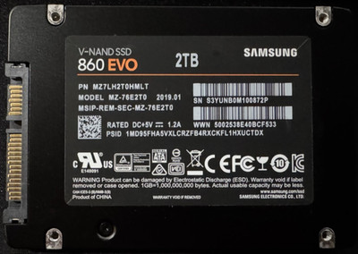 Samsung 860 EVO 2TB 2.5'' SATA SSD Solid State Drive MZ-76E2T0