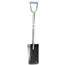 King of Spades KS-S15 Steel D Handle Spade Shovel – Lesche 15” Straight Blade