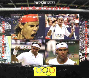 Central African Republic MNH M/S 2011 London Olympics Tennis [Colnect 2011-88]