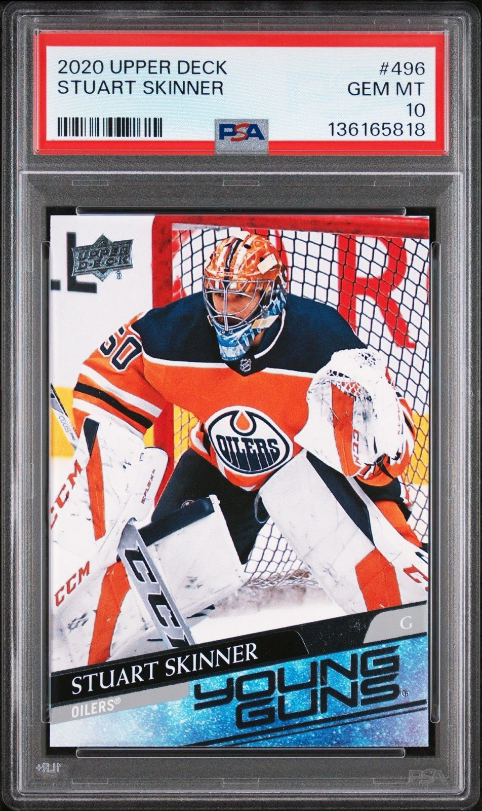 2020-21 Upper Deck Stuart Skinner Young Guns #496 PSA 10