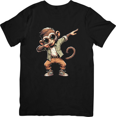 T- Shirt Herren cooler Affe Monkey Print  Vatertag  Sommer