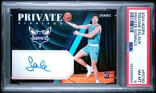 2024 Hoops Private Signings Auto #PSTID Tidjane Salaun PSA 8 Hornets RC SP