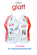 Glatt Hair Straightening Cream 400ml 2 Formula For Colored Porous Sensitize Hair