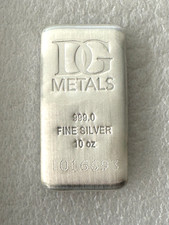 10 oz Dillon Gage 10oz .999 Fine Silver Bullion Bar 93.67 per troy oz