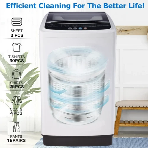 Portable Washing Machine 20Lbs 2.8 Cu.ft Washer with 10 Programs 8 Water Levels