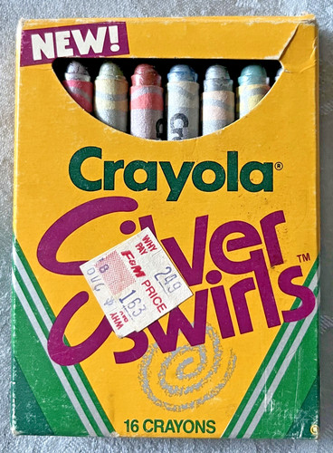 Crayola Silver Swirls 16 ct * 1990 Binnney and Smith * Lightly Used