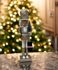 Christmas Nutcracker Solider Christmas Tree Gold Glitter 15  Luxury Decor Home