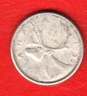 CANADA 25 CENTS 1960 SILVER