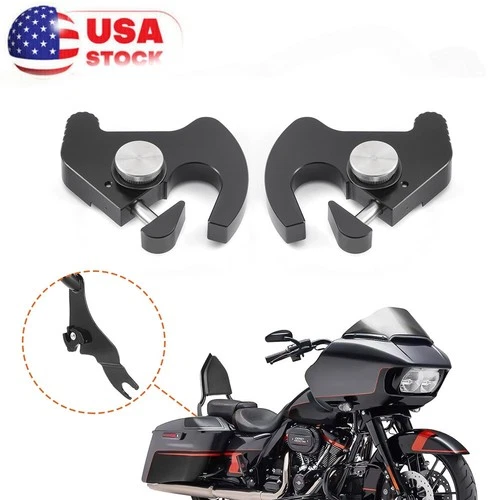 2pc Sissy Bar Luggage Rack Docking Latch Clips For Harley Sportster XL 883 1200