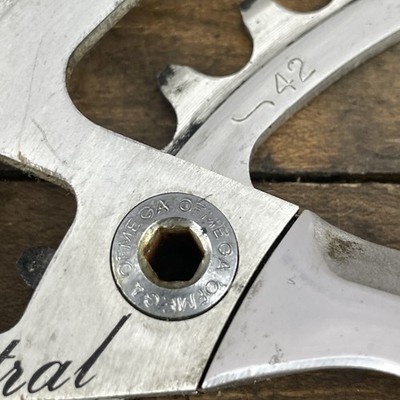 Vintage Ofmega Mistral Crankset 144 BCD Square Taper Road Bike 53