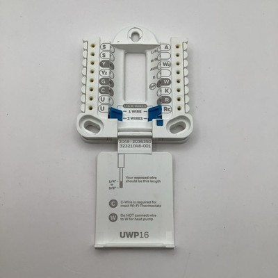 Honeywell UWP16 32321048-001 Mount / Wire Connections For T-Series Thermostats