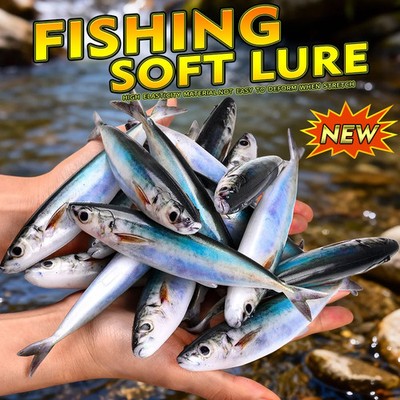 NEW PRO 3Pcs Simulation Lure Sardine Realistic 14.5cm 33g Mackerel Soft Bait