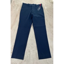 Tommy Hilfiger TH Flex Dress Pants Men Size 33w 32L Navy Blue Stretch Preppy NEW
