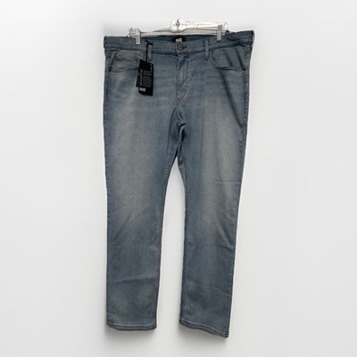 NEW Mens PAIGE Jeans Transcend Lennox Slim 40 x 32 in Eberheart Lt Blue Stretch