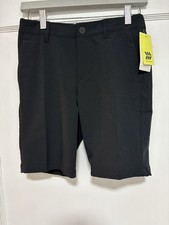 NWT All in Motion Boys Black Golf Shorts Adjustable Waist UPF Stretch Size 12