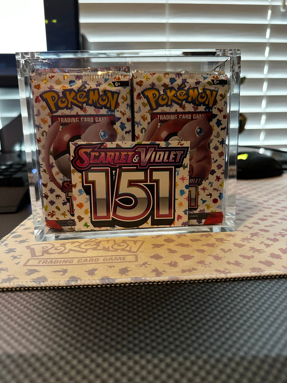 Pokemon Authentic 151 Booster Box Lot – 36 Sealed Booster Packs + Acrylic Case