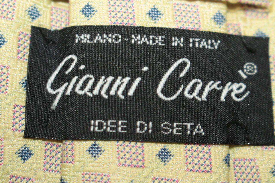 Gravata de seda GIANNI CARRE' feita na Itália F83889 - Imagem 4 de 4