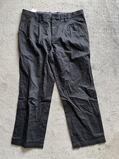 DOCKERS Classic Fit Flex Comfort Pleated Dress Pants 36x30 Black Solid