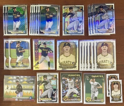 2023-2024 Topps Bowman PAUL SKENES 1st/Rookie Lot (28 Cards) RC Pirates BDC-14