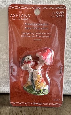 Ashland Fall Tiny Treasures, Hedgehog on Mushrooms  2024  NEW
