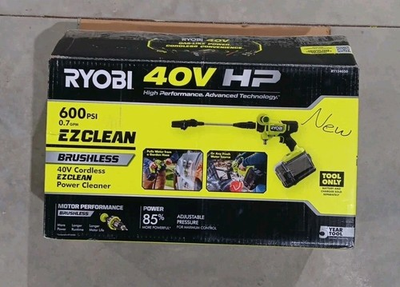 #ad Ryobi 40V HP EZClean 600 PSI Cold Water Power Cleaner Kit RY124050 Tool Only $89.99