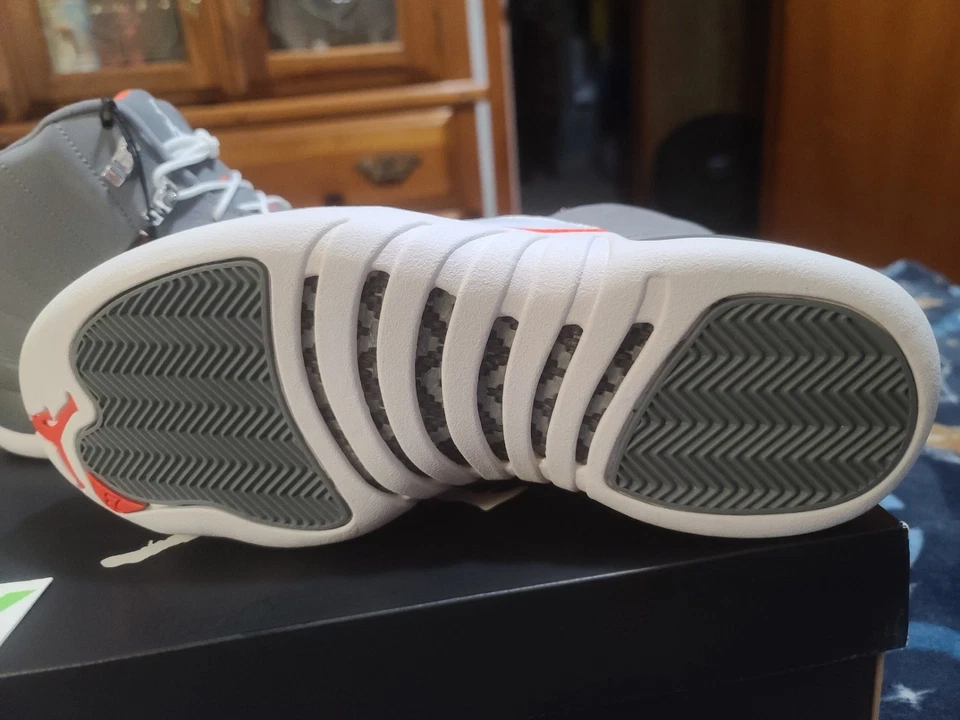 Air Jordan 12 Retro Cool Grey OG 2012 Cool Grey/Wht-Team Orange 130690 012 Nuevo con etiquetas Foto 2 de 4