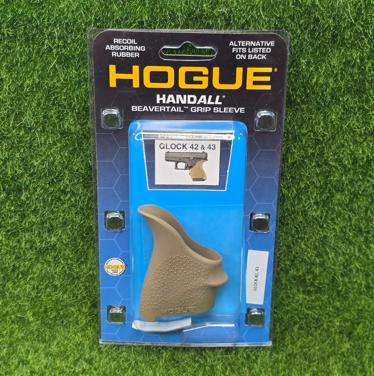 Hogue 18203 Handall Beavertail Grip Sleeve Glock 42 & 43 Flat Dark