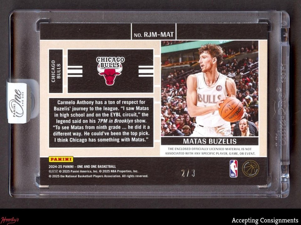 Carte Panini Court Kings 2024 – Matas Buzelis (Bulls) – Patch Relic #AN-MTB
