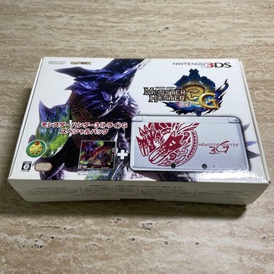 Nintendo 3DS Monster Hunter 3G Hunter Pack Konsole Set mit Ladegerät,...
