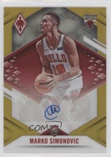 2021-22 Panini Chronicles Phoenix Rookie Gold 1/10 Marko Simonovic Auto 3d3