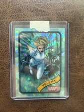 2025 Topps Chrome Marvel Sapphire YELENA (White Widow) Aqua Refractor /75 #83