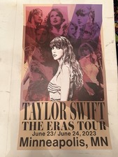 Taylor Swift Eras Tour Minneapolis MN City Concert Poster