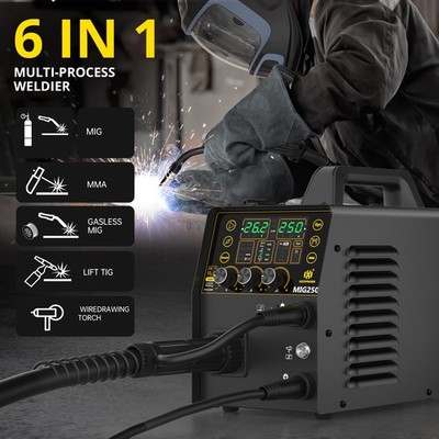 5 in 1 Multi-Prozess Aluminium MIG-Schweißgerät Flux-Kabel Elektrode TIG DE