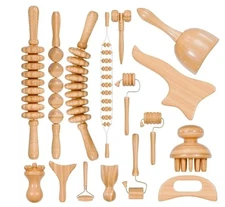 16-in-1 Wood Therapy Massage Tools Lymphatic Drainage Massager Maderoterapia Kit
