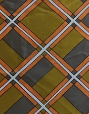 VTG Scarf Wrap 60s Geometric Design Oblong With Fringe Groovy Kitschy MCM