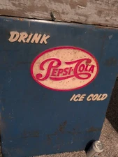 Old Drink Pepsi Cola Ice Cold Soda Sign Big 1955 ? 