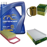 Mann Inspektionspaket 5L Mannol Defender 10W-40 FüR CitroëN C5 II 2.0 16V 1.8