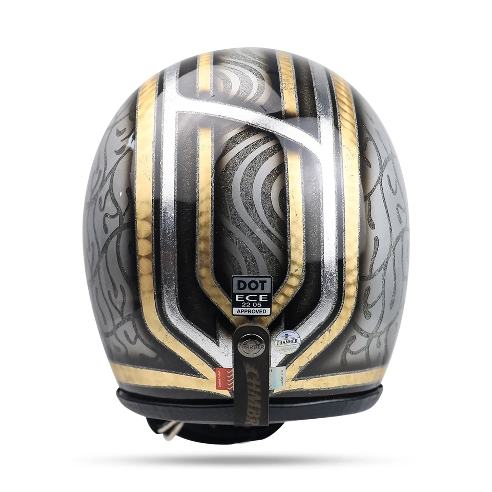 ¡OFERTA! CASCO PERSONALIZADO VINTAGE SLIMHEAD TX500METALLIC BOBBER CHOPPER MOTOCICLETA Foto 2 de 4