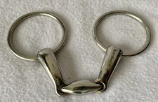 KORSTEEL 5" Double Joint CURVED Mouth Loose Snaffle BIT Lozenge Nice CLEAN Cond