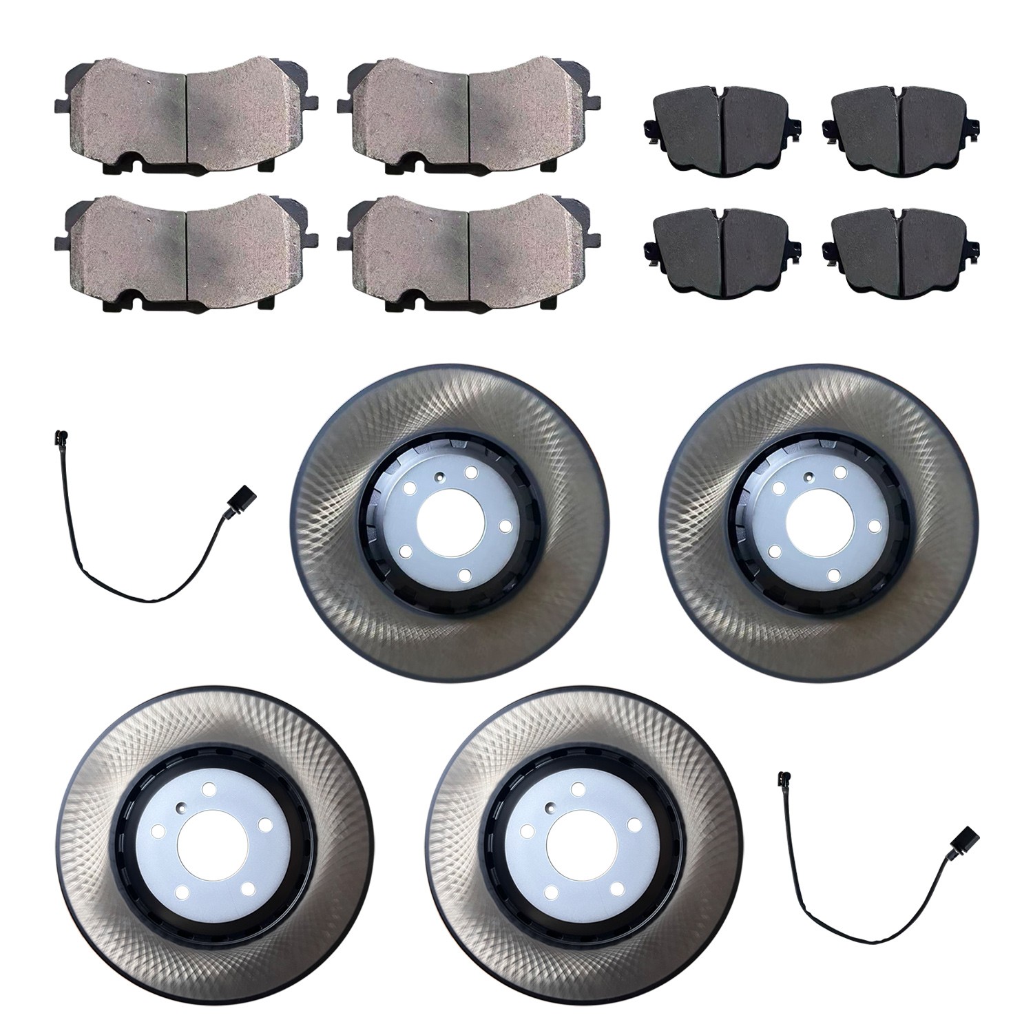 4Pcs Front & Rear Brake Pads & Rotors Fits For Bentley Bentayga 2016 2017-2023