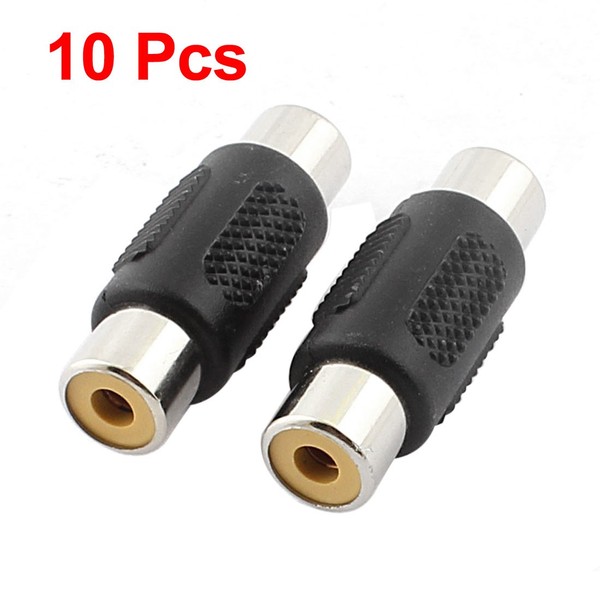 10 StüCk Rca-Buchse Zu Rca Buchse Buchse Audio Kabel Joiner Adapter Stecker-image