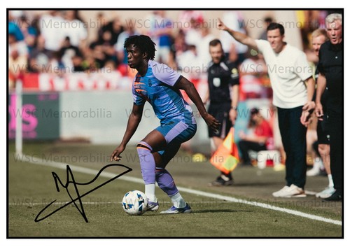 11443. Malcolm Ebiowei Signed Pictures A4 Prints Crystal Palace Derby Blackpool