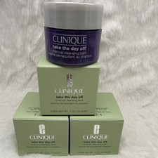 3 Pc - Clinique Take The Day Off Charcoal Cleansing Balm 0.5oz / 15ml Each - NIB